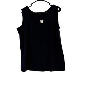 Talbots NWT Navy Pima Cotton Tank Top 1X